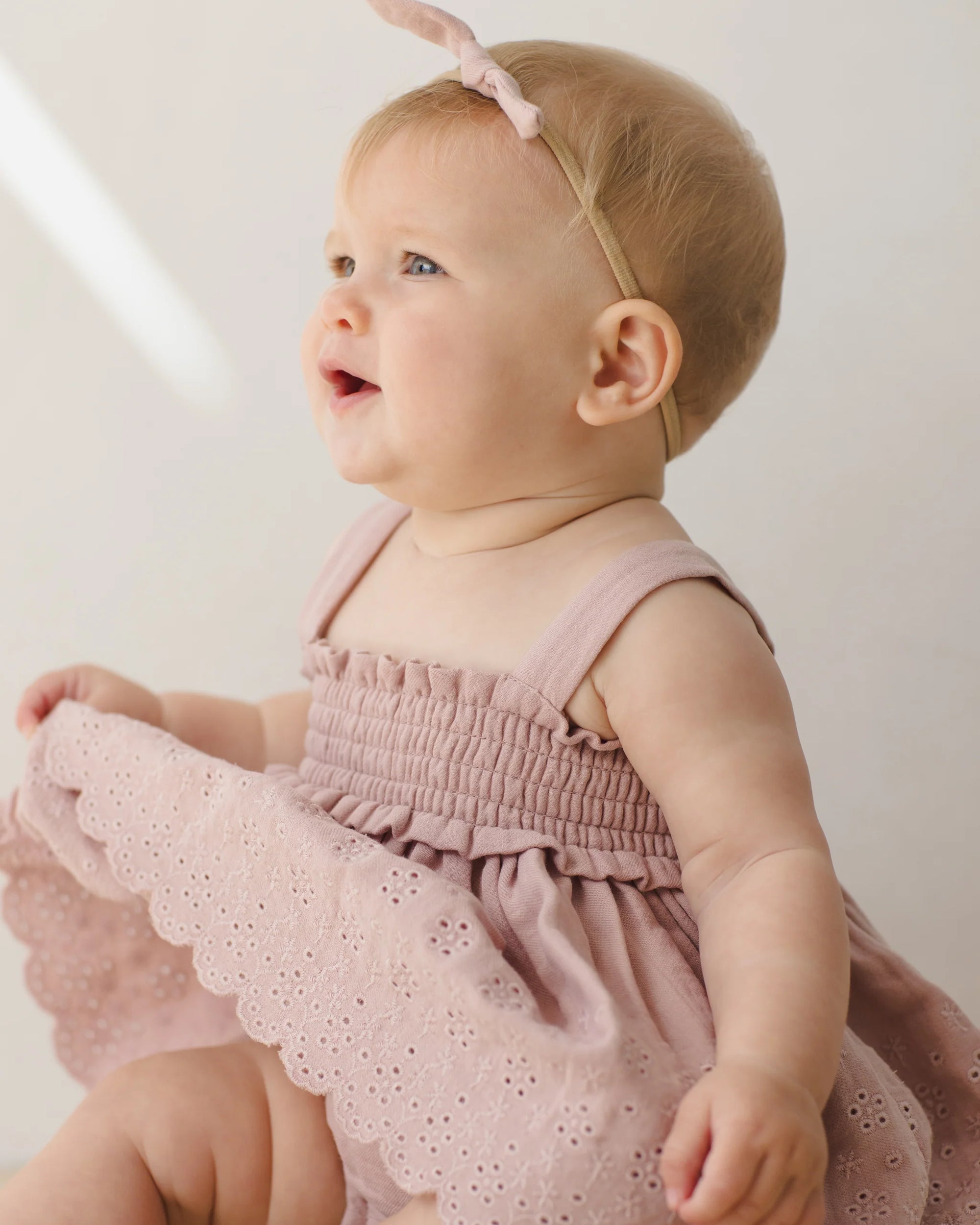 Mae Smocked Top + Bloomer Set || Mauve