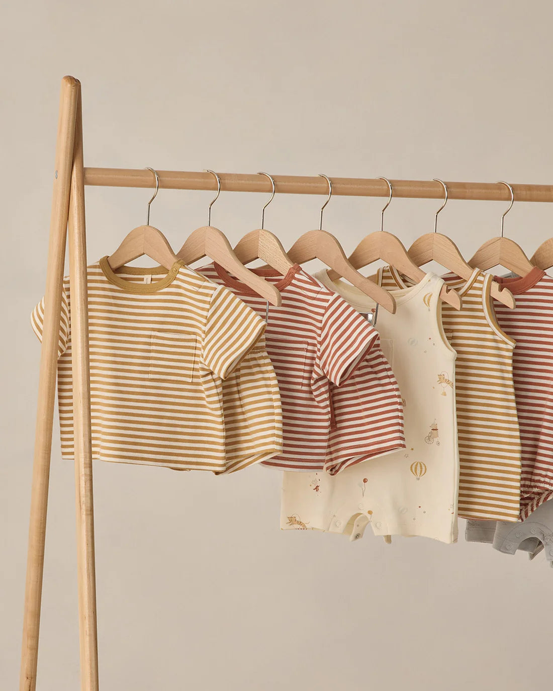Boxy Pocket Tee + Short Set || Poppy Stripe