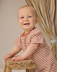 Boxy Pocket Tee + Short Set || Poppy Stripe
