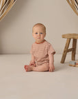 Boxy Pocket Tee + Short Set || Poppy Stripe