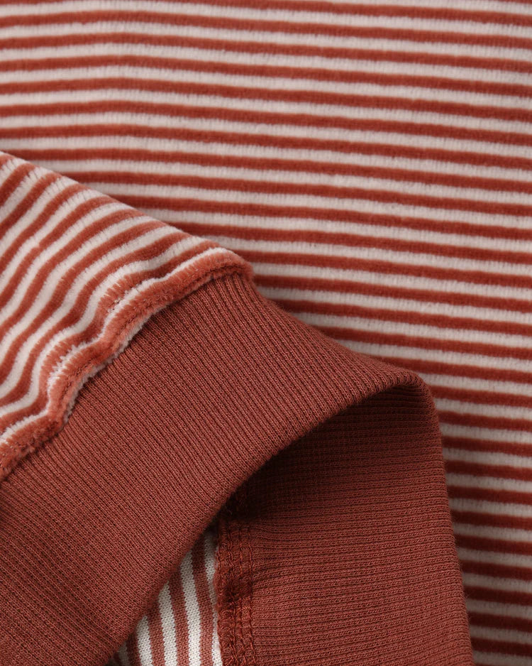 Velour Relaxed Sweatshirt | Candy Stripe