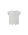Short Sleeve One-Piece || Sage Micro Stripe