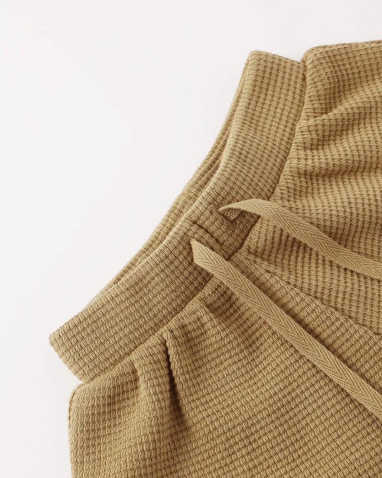 Waffle Tee &amp; Short Set || Honey