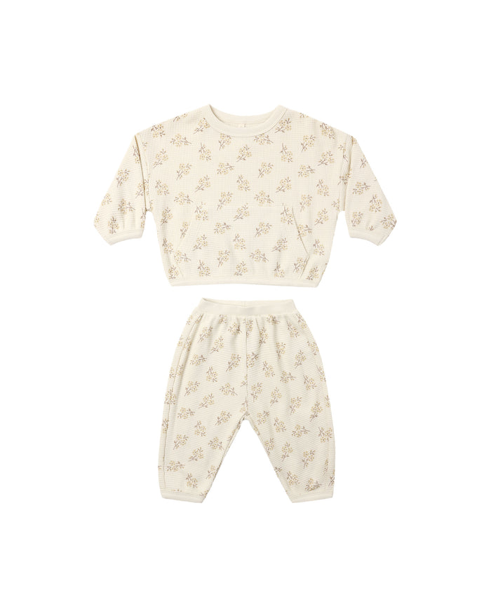 Quincy Mae Waffle Slouch Set | Meadow