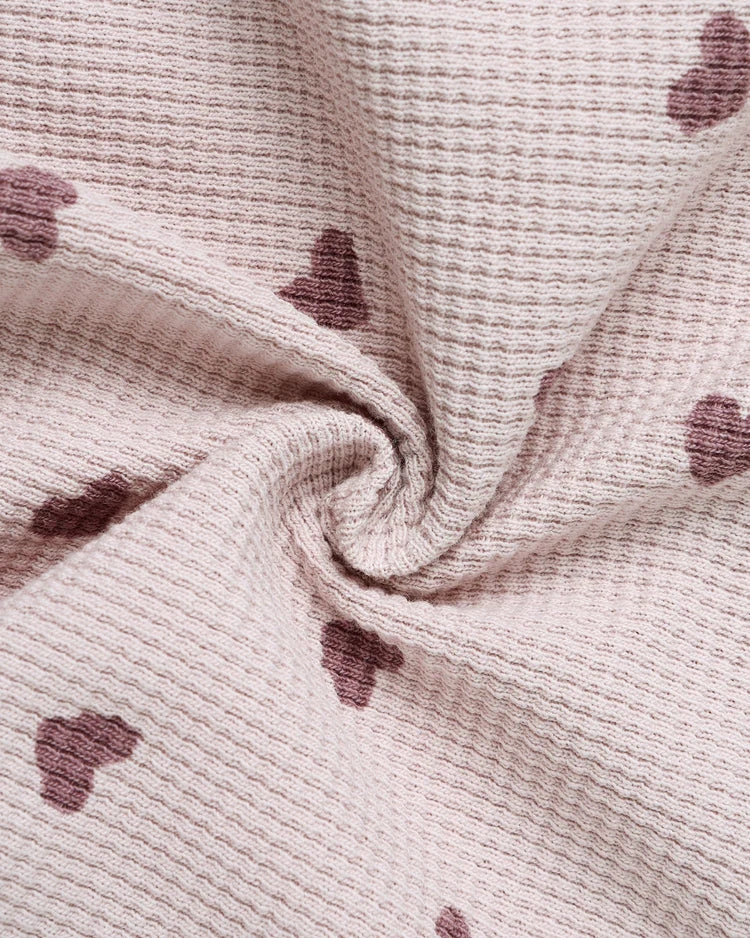 Waffle Slouch Set | Hearts