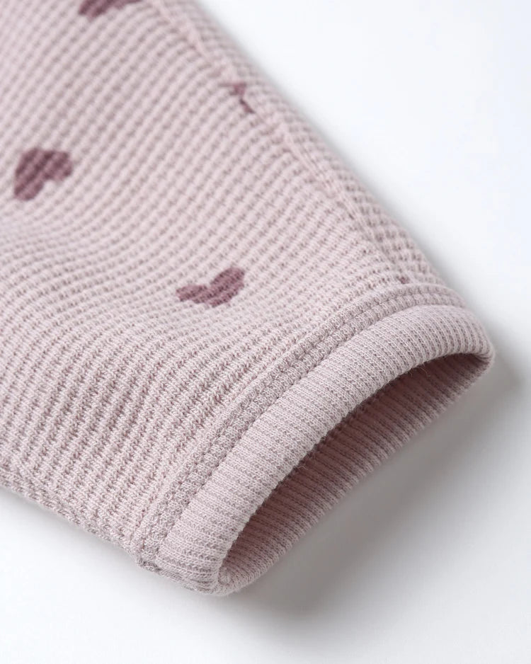 Waffle Slouch Set | Hearts