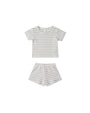 Waffle Shortie Set || Sage Stripe