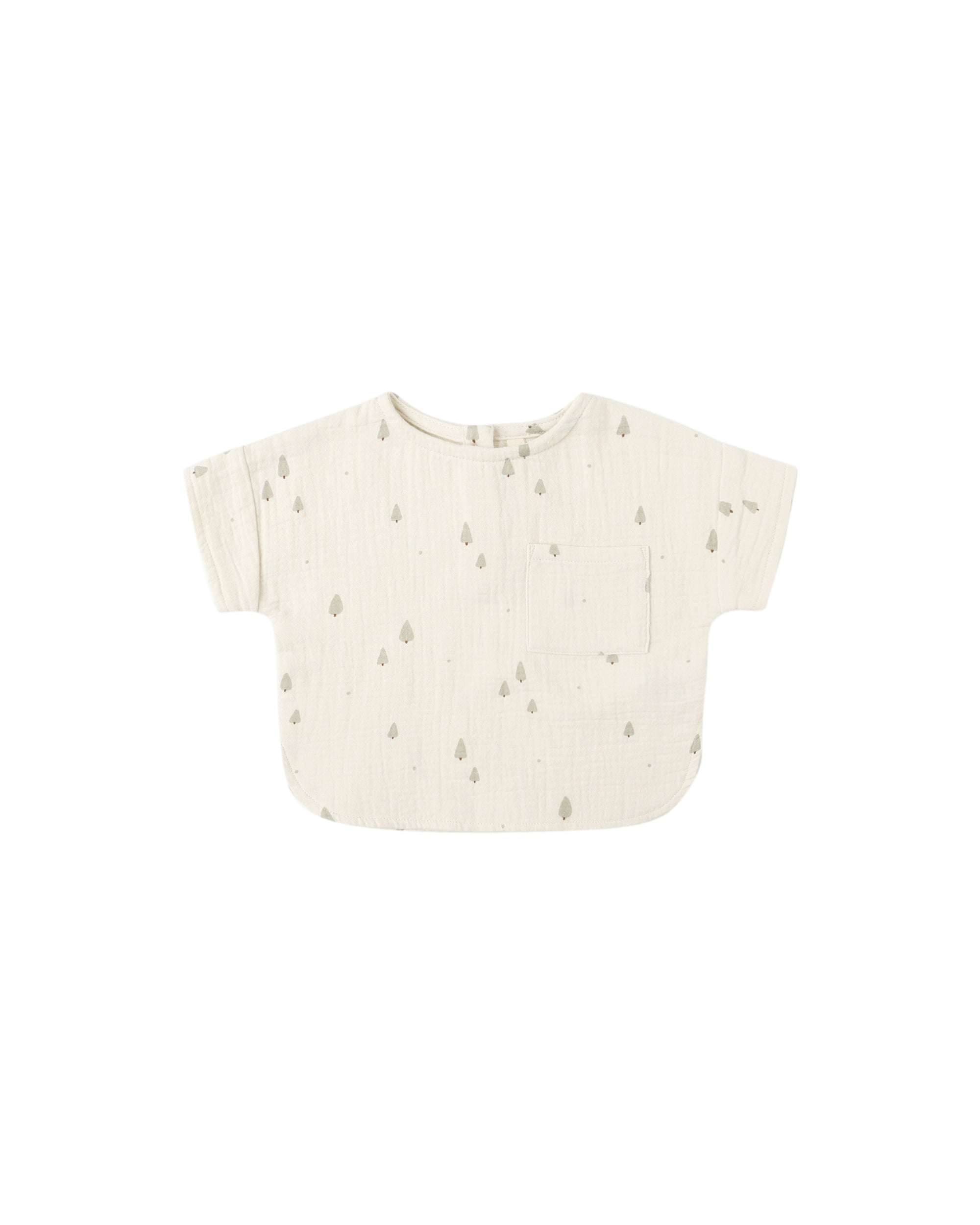 Woven Boxy Top | Trees