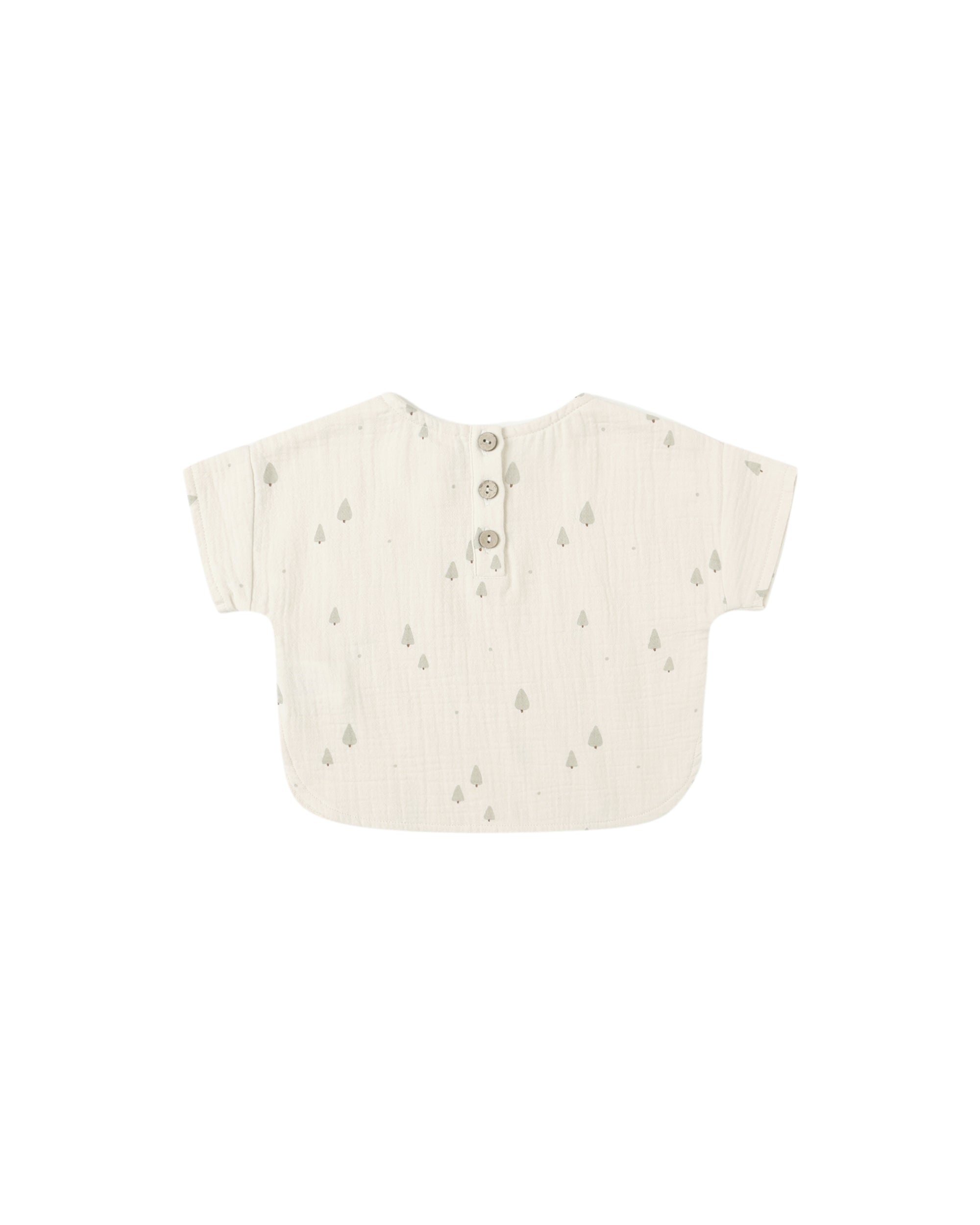 Woven Boxy Top | Trees