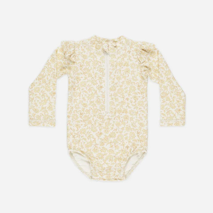 Quincy Mae Byron Rashguard One-Piece | Dahlia (3-6M)