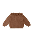 Ruffle Collar Cardigan | Heathered Cedar