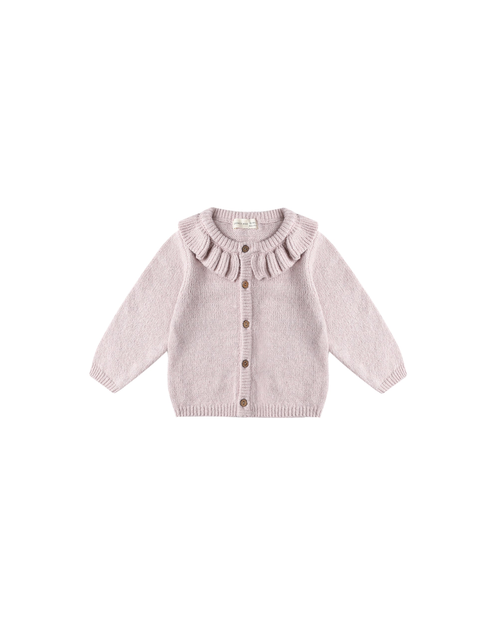 Ruffle Collar Cardigan | Lilac