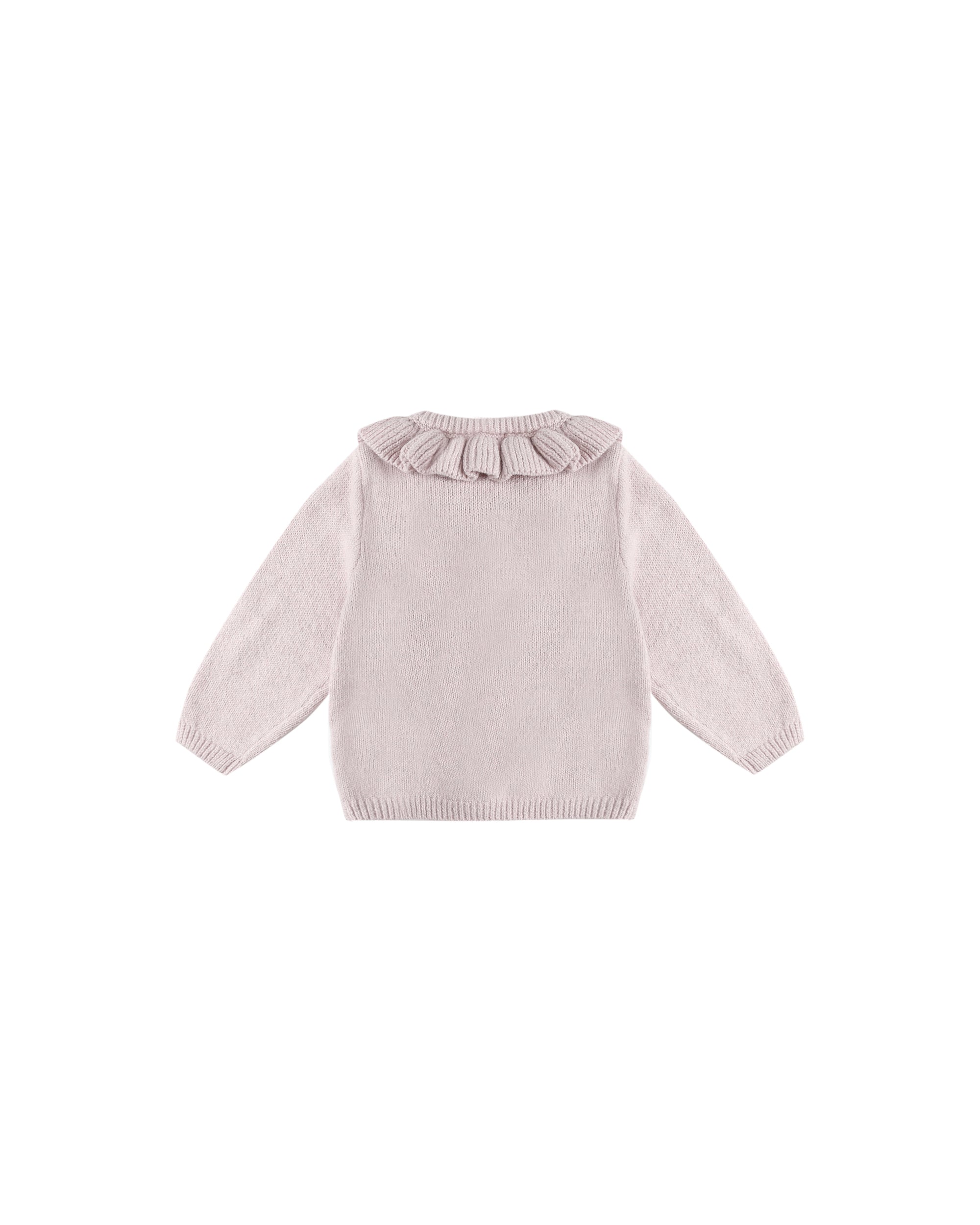 Ruffle Collar Cardigan | Lilac