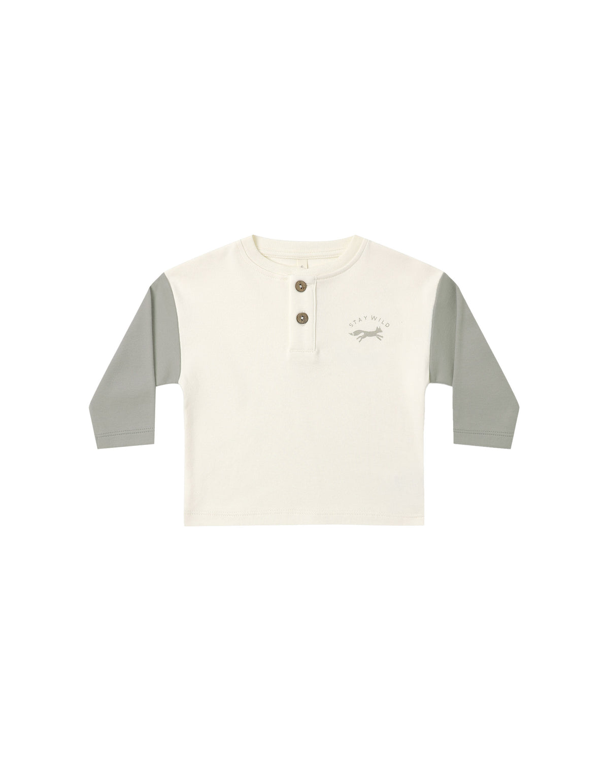 Quincy Mae Long Sleeve Henley Tee | Laurel