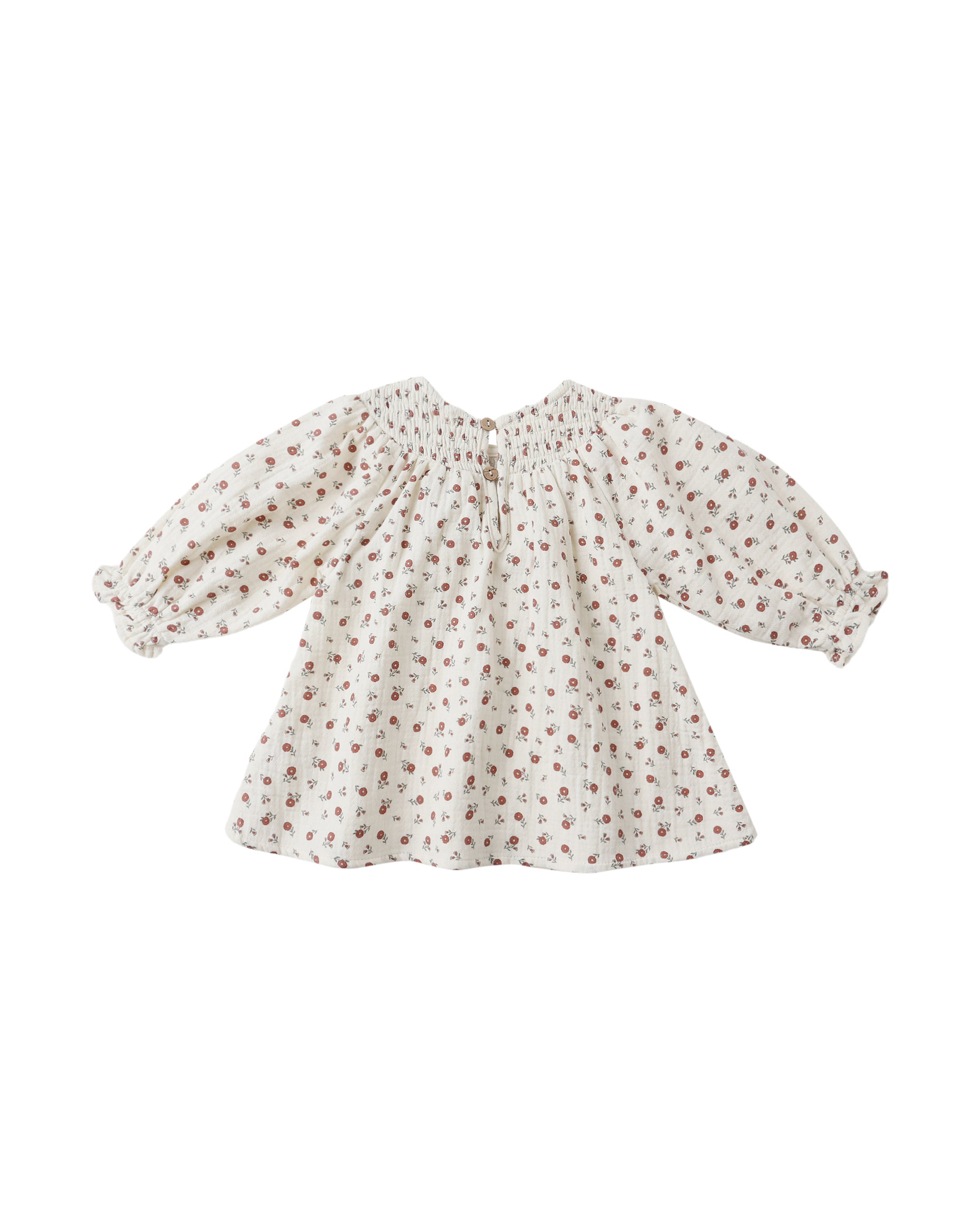 V Smocked Dress | Winter Ditsy