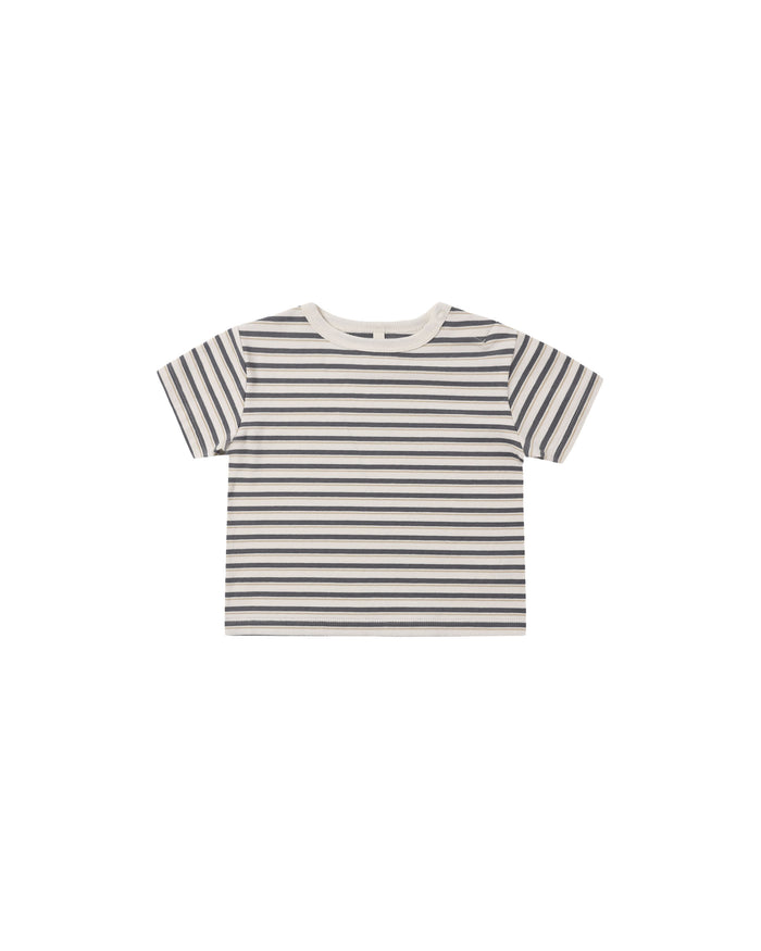 Quincy Mae Boxy Tee | Vintage Stripe