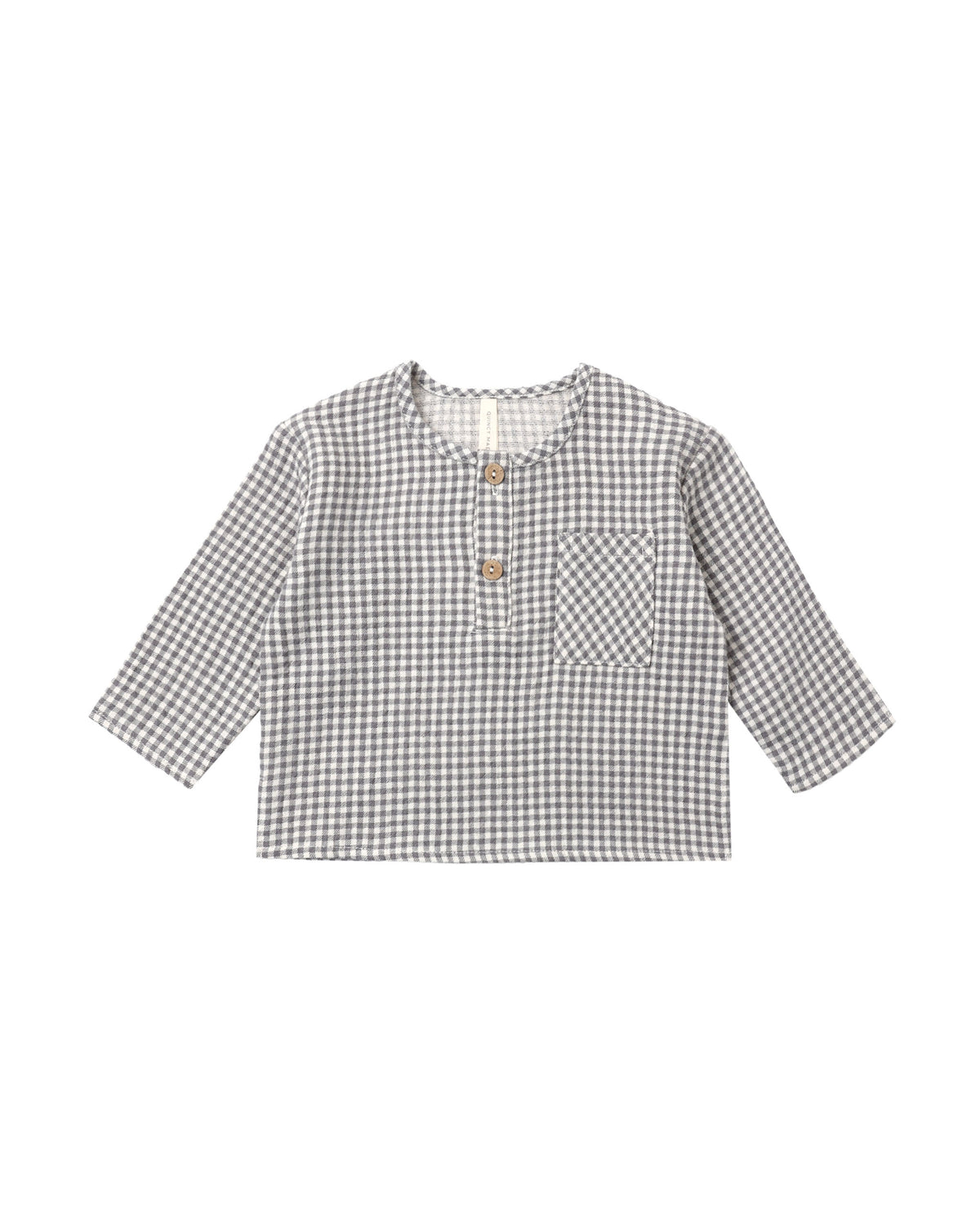 Quincy Mae Rory Shirt | Midnight Gingham