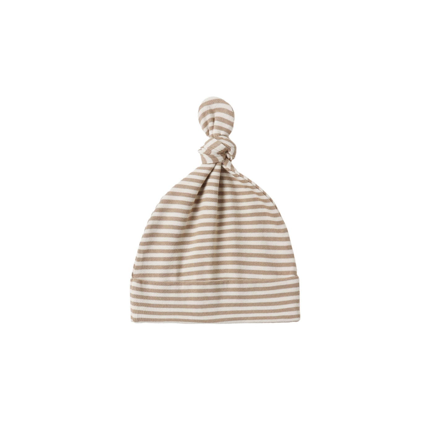 Knotted Baby Hat | Almond Stripe