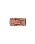 Velour Bow Headband | Candy Stripe