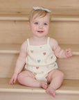 Waffle Cinch Romper || Confetti Hearts