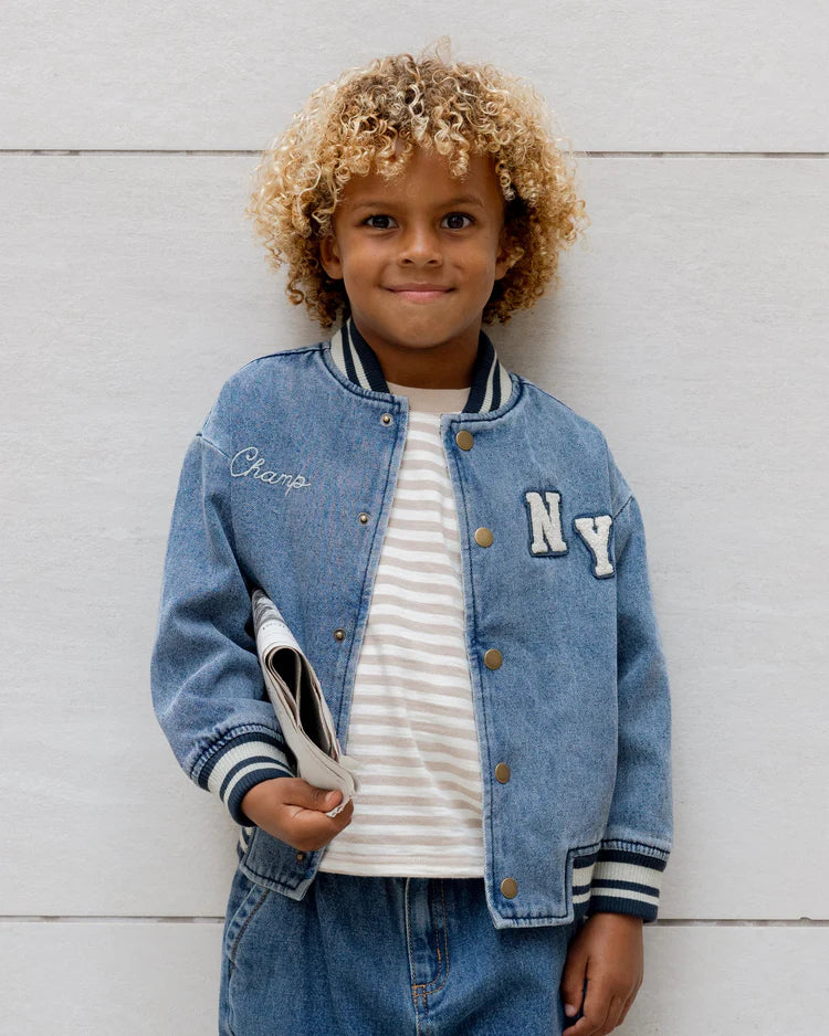 Varsity Jacket | Indigo Demin