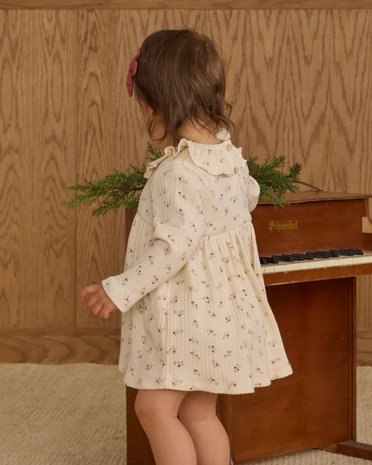 Ruffle Collar Dress | Natural Ditsy