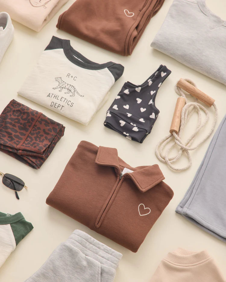 Quarter Zip Sweatshirt | Brown