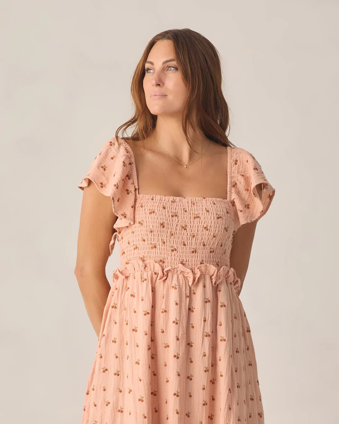 Francesca Dress | Cherry Embroidery