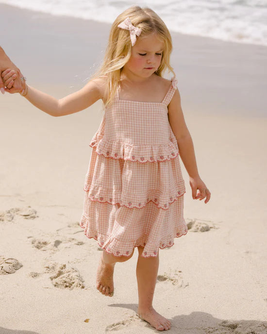 Ruffle Swing Dress || Petal Gingham