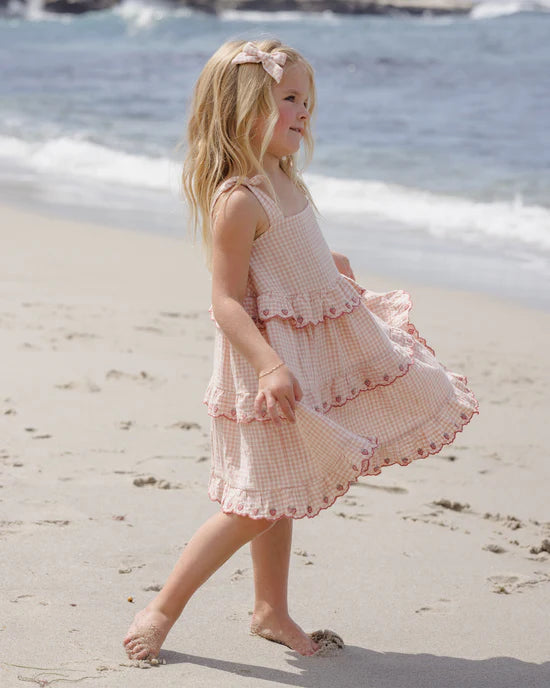 Ruffle Swing Dress || Petal Gingham