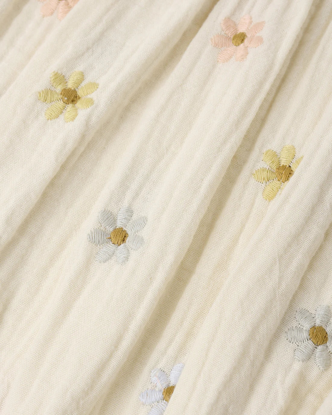 Amelia Romper || Embroidered Daisies