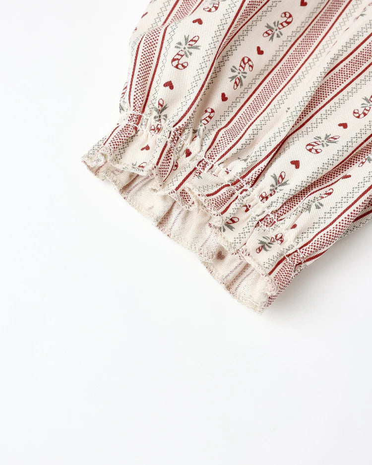 Ruffle Pajamas | Candy Cane Stripe