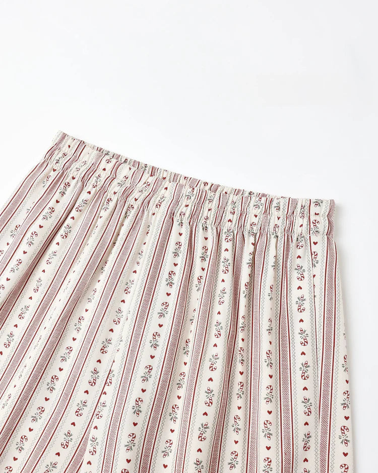 Ruffle Pajamas | Candy Cane Stripe