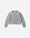Collared Cardigan | Dusty Blue