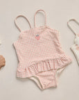 Tori Skirted One-Piece || Petal Gingham
