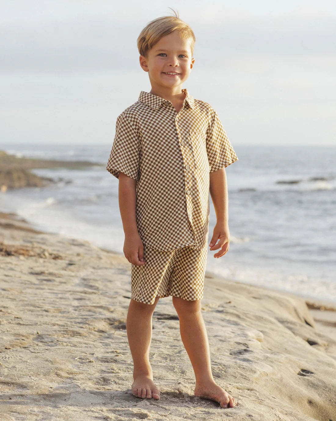 Perry Short || Ocre Check