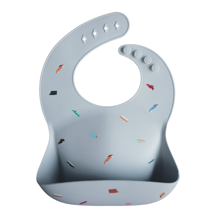 Mushie Silicone Baby Bib | Retro Cars