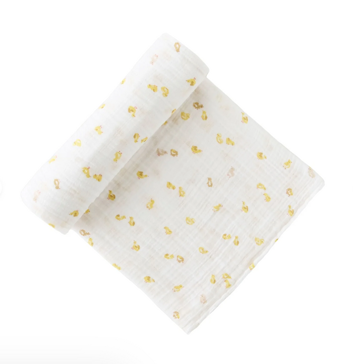 Pehr Organic Cotton Muslin Swaddle | Cheerful Chick