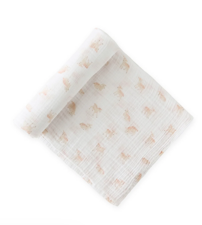 Pehr Organic Cotton Muslin Swaddle | Deer Lamb