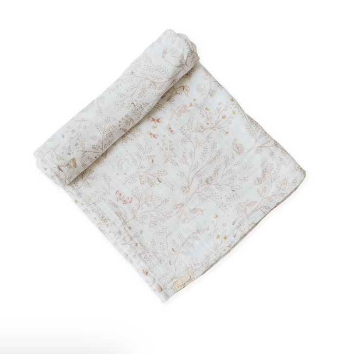 Pehr Organic Cotton Muslin Swaddle | Secret Garden