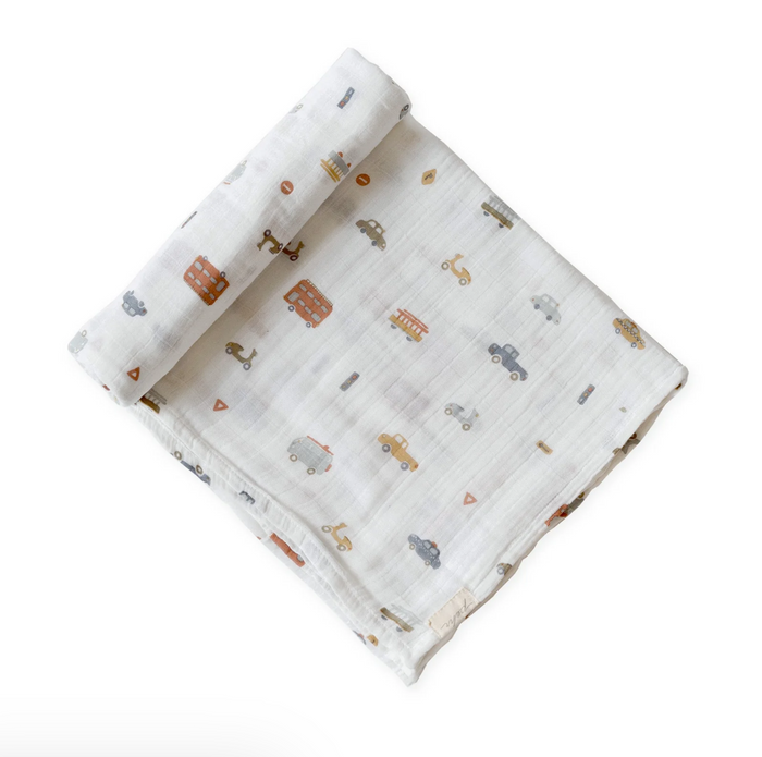 Pehr Organic Cotton Muslin Swaddle | Rush Hour