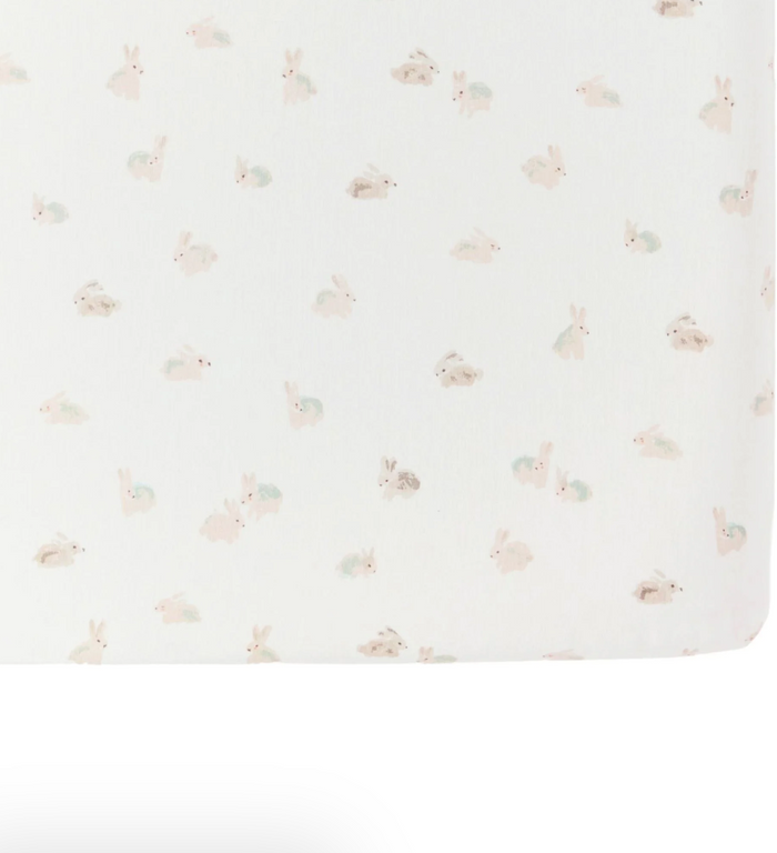 Pehr Organic Cotton Crib Sheet | Hoppy Bunny