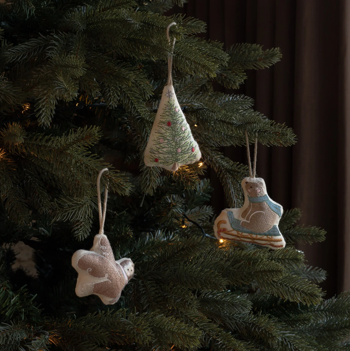 Embroidered Ornament | Bear Cub