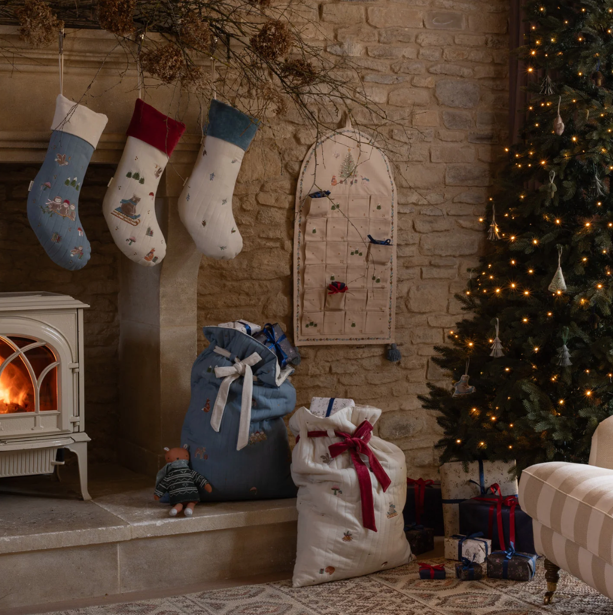 Embroidered Ornament | Bear Cub