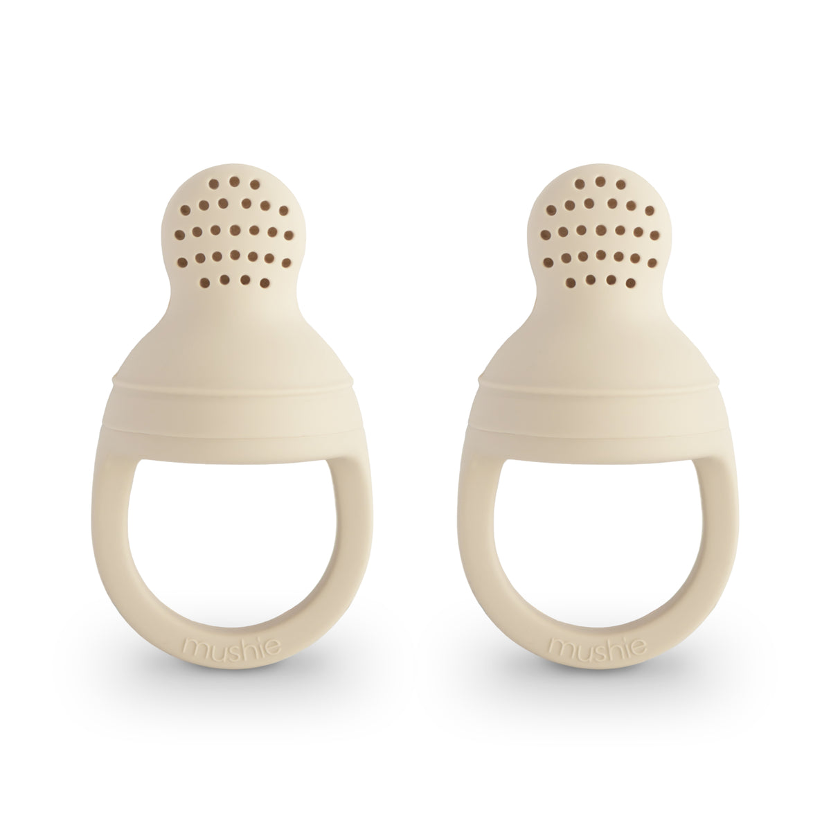 Mushie Silicone Fresh Food Feeder 2-Pack | Shifting Sand
