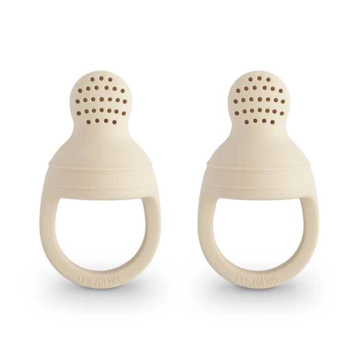 Mushie Silicone Fresh Food Feeder 2-Pack | Shifting Sand