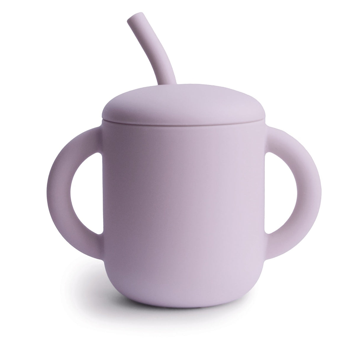 Mushie Silicone Training Cup & Straw | Soft Lilac