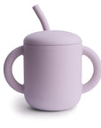 Silicone Training Cup & Straw | Soft Lilac