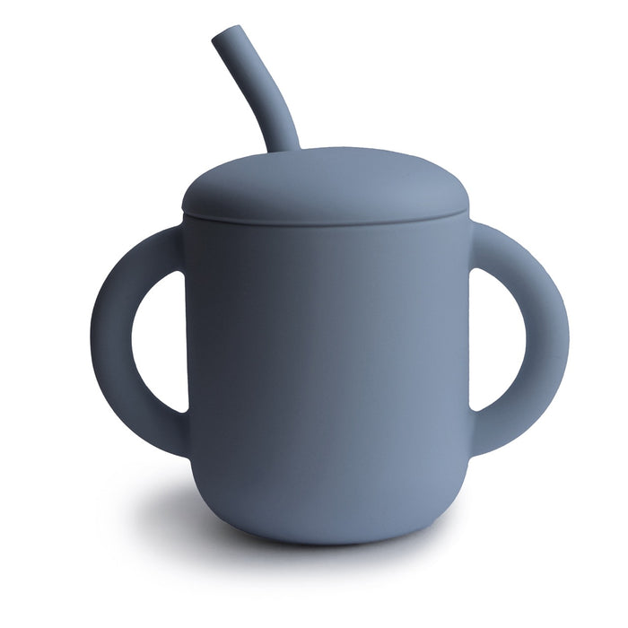 Mushie Silicone Training Cup & Straw | Tradewinds