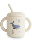Silicone Training Cup & Straw | Whales